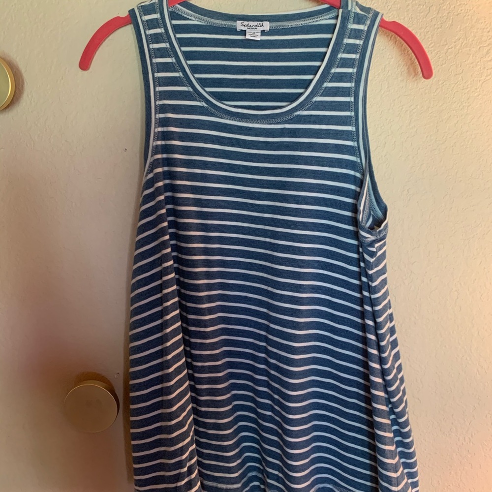 Splendid blue & white striped tank